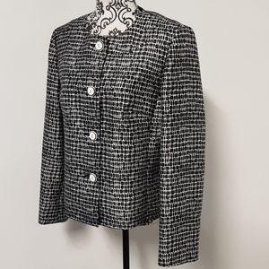 NWT Talbots Silk/Wool Black&White Jacket